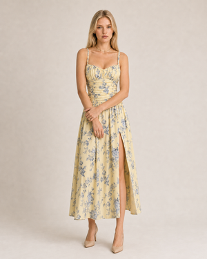 Floral suspender dress