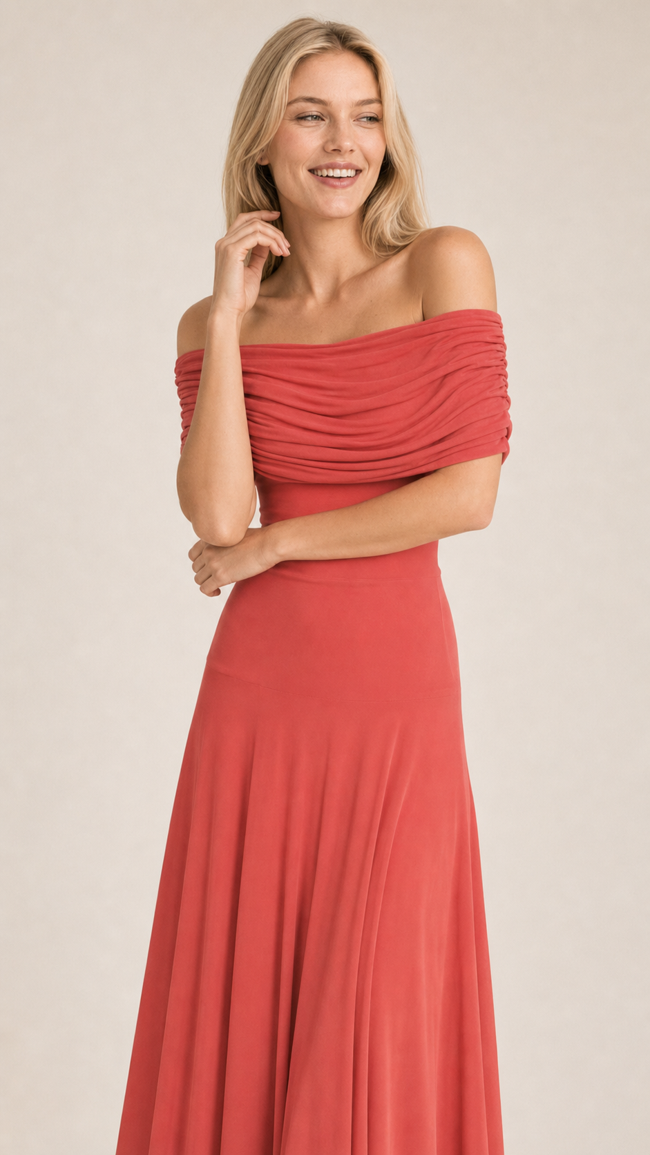 Women's Mesh Splicing Slim-Fit Long Dress