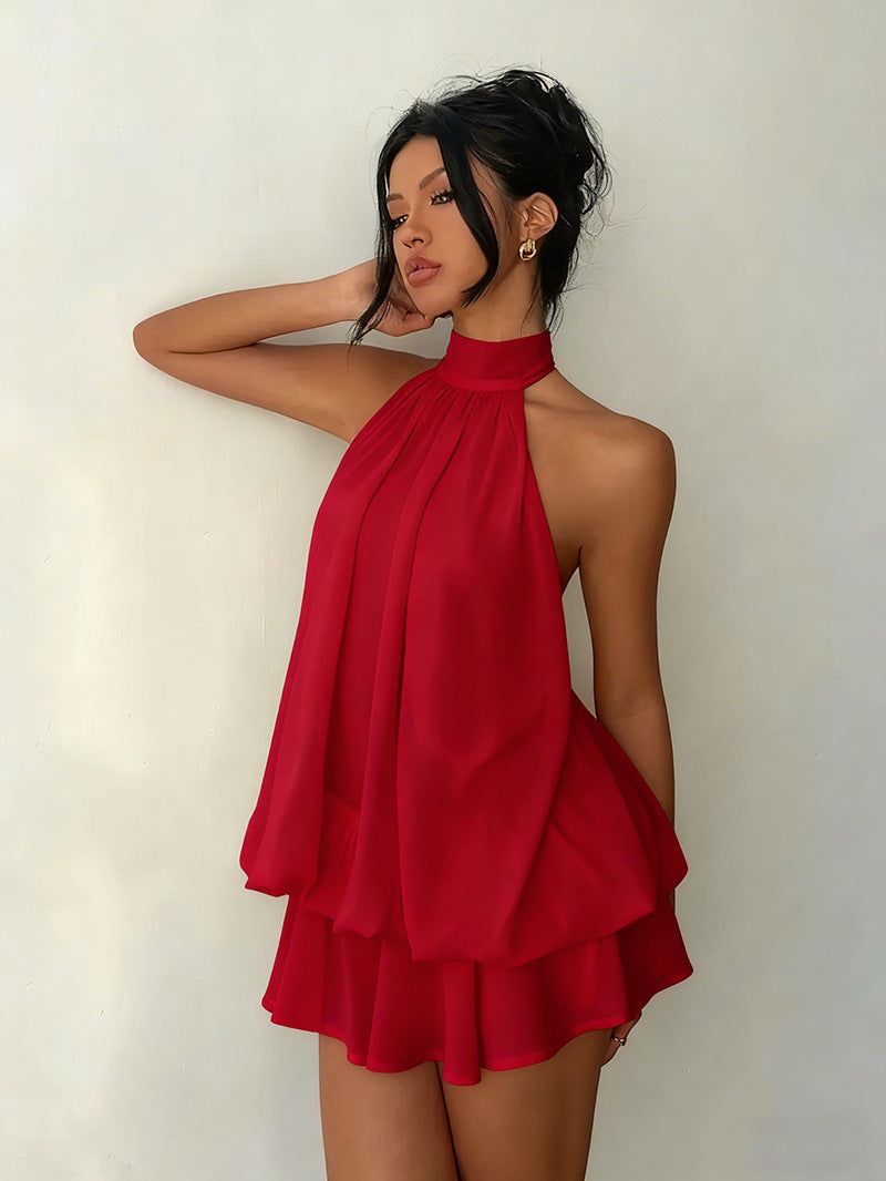 Versatile solid-color dress